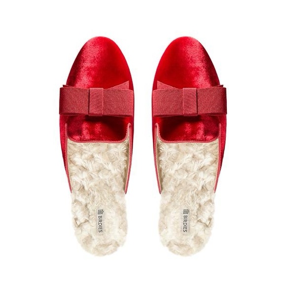 Birdies Ltd Ed Phoebe Velvet Mules - Picture 1 of 6